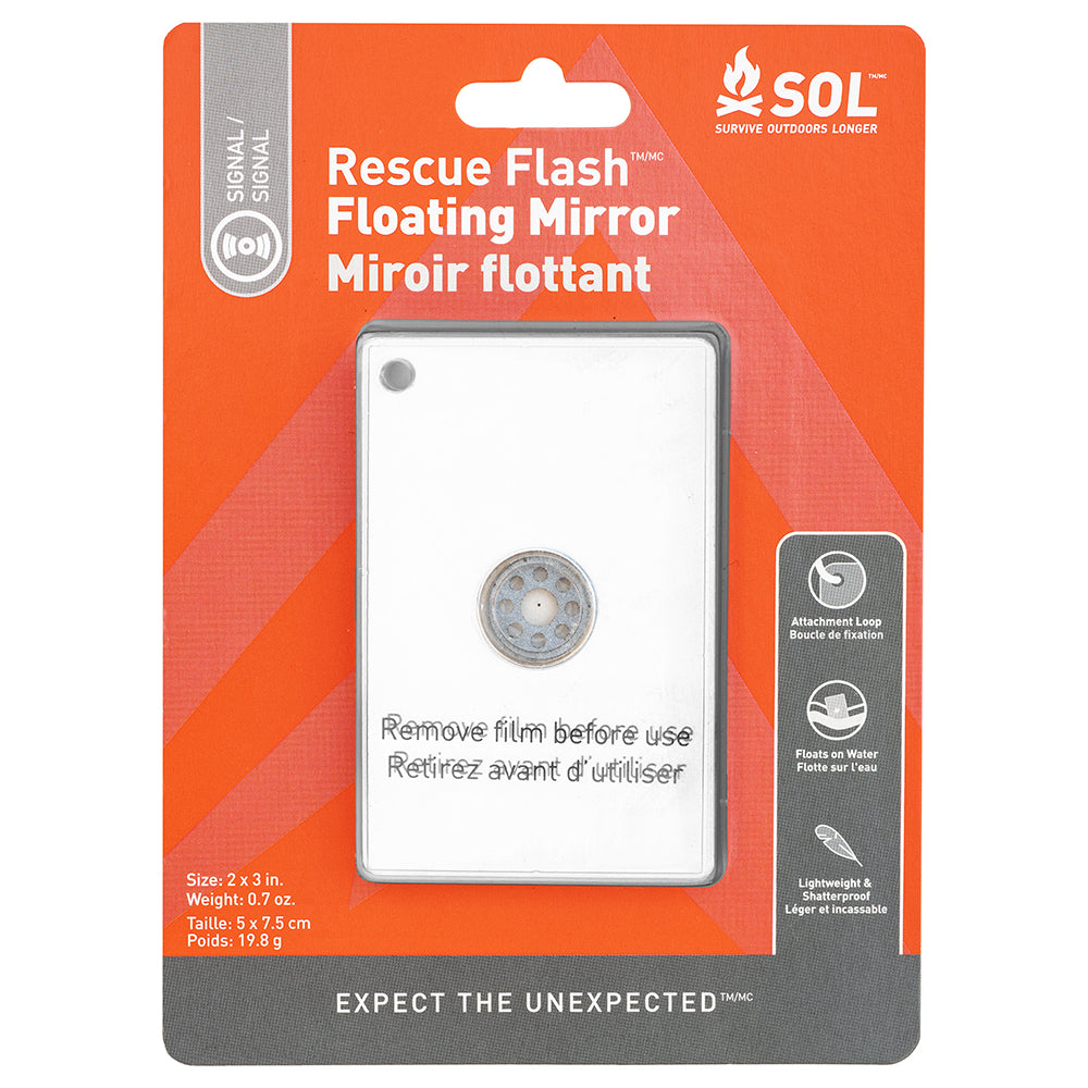 S.O.L. Survive Outdoors Longer Rescue Flash Floating Mirror [0140-1004] SOL Survive Outdoors Longer