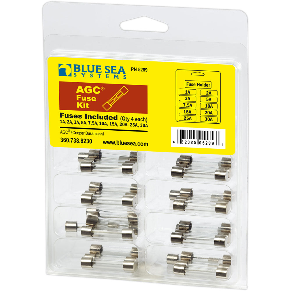 Blue Sea 5289 AGC Fuse Kit - 41-Piece [5289] - BuoyMart.com  Fuse Blocks & Fuses Blue Sea Systems