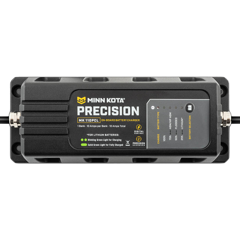 Minn Kota On-Board Precision Charger MK-110 PCL 1 Bank x 10 AMP LI Optimized Charger [1831101] - BuoyMart.com  Battery Chargers Minn Kota