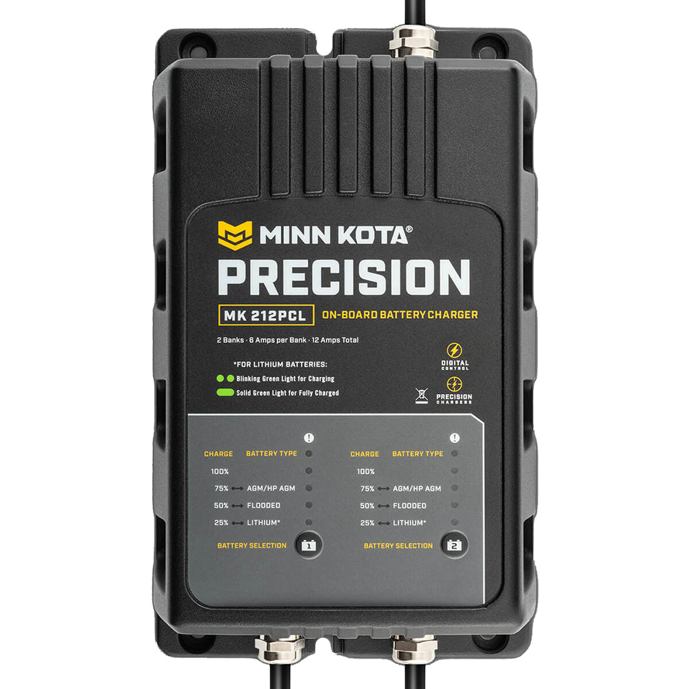 Minn Kota On-Board Precision Charger MK-212 PCL 2 Bank x 6 AMP LI Optimized Charger [1832121] - BuoyMart.com  Battery Chargers Minn Kota