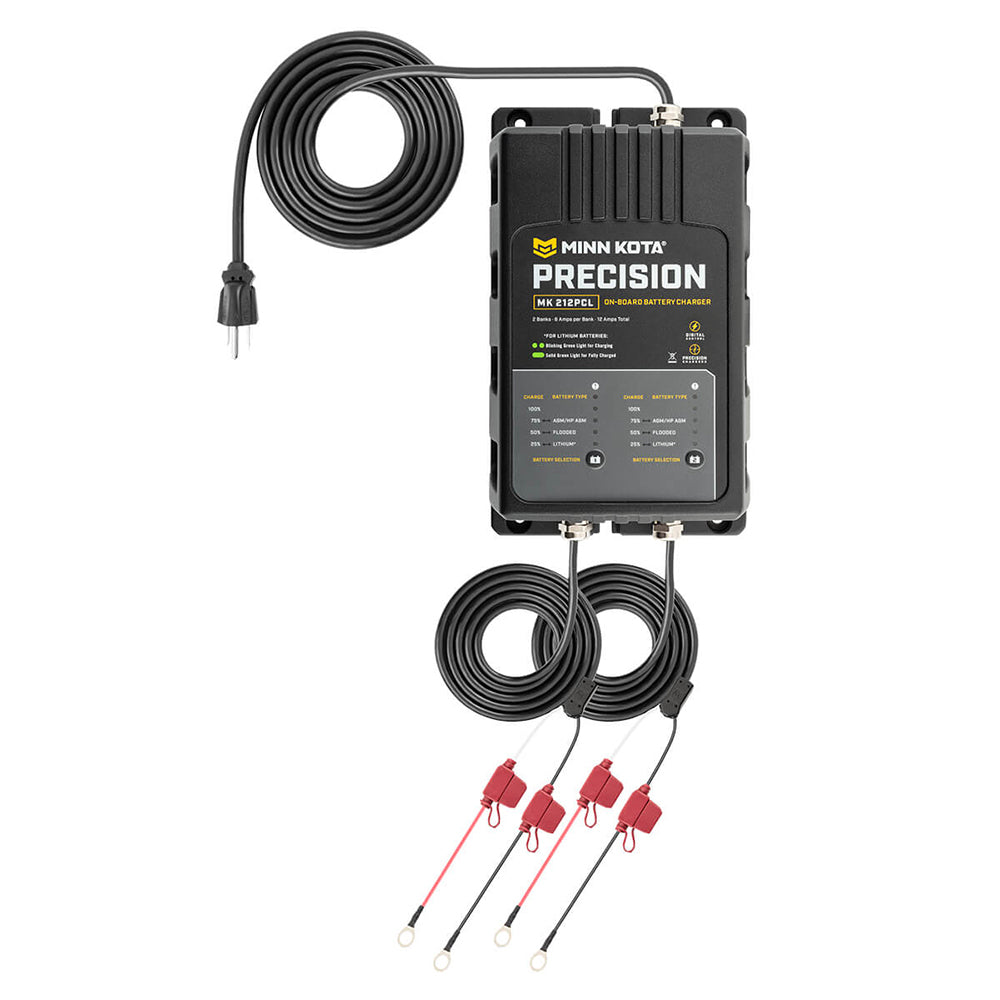 Minn Kota On-Board Precision Charger MK-212 PCL 2 Bank x 6 AMP LI Optimized Charger [1832121] - BuoyMart.com  Battery Chargers Minn Kota