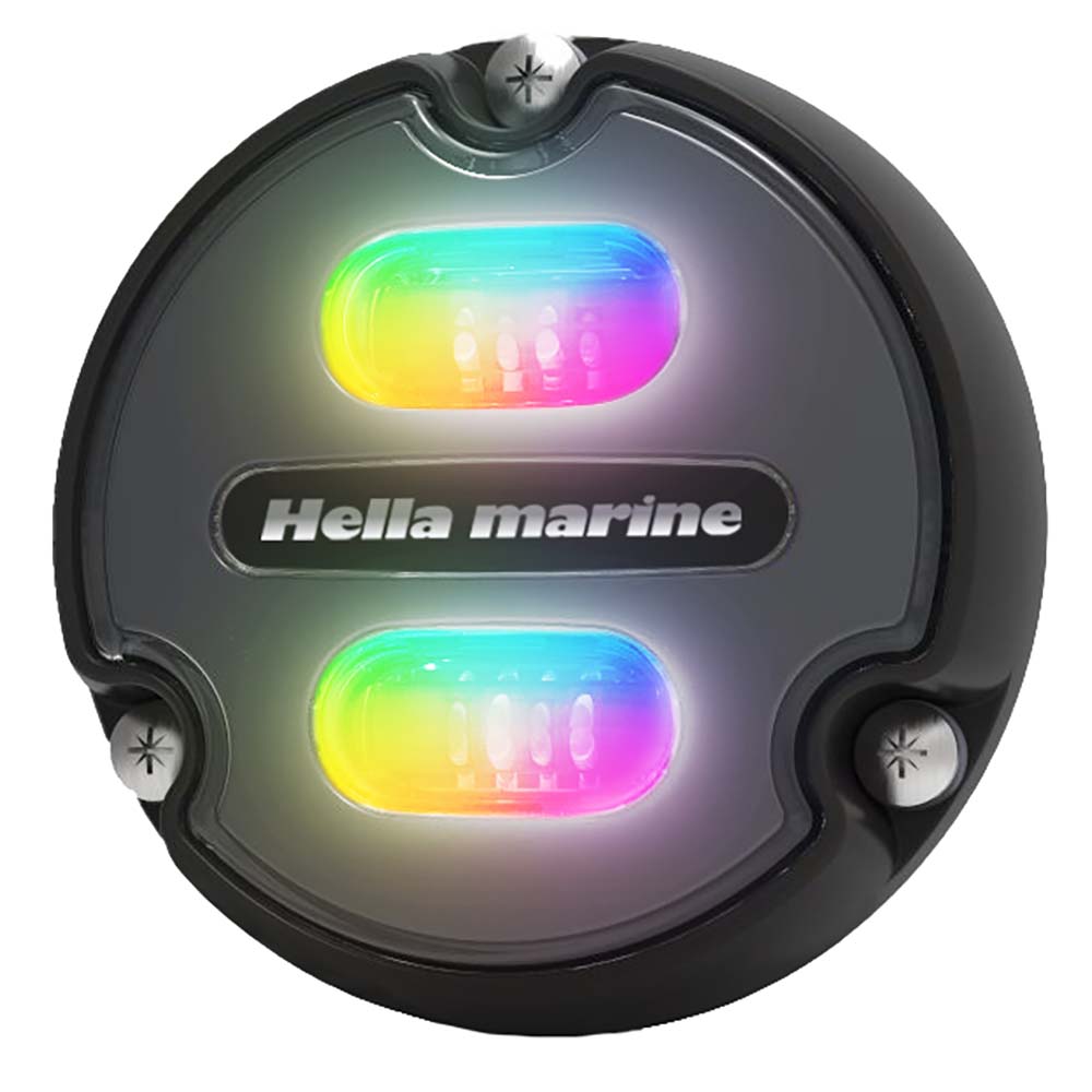 Hella Marine Apelo A1 RGB Underwater Light - 1800 Lumens - Black Housing - Charcoal Lens [016146-001] - BuoyMart.com  Underwater Lighting Hella Marine