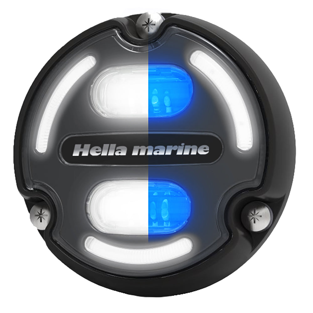 Hella Marine Apelo A2 Blue White Underwater Light - 3000 Lumens - Black Housing - Charcoal Lens w/Edge Light [016147-001] - BuoyMart.com  Underwater Lighting Hella Marine