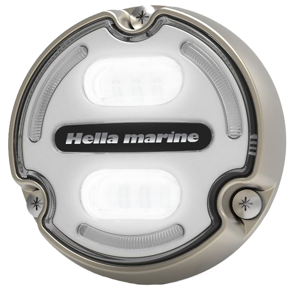 Hella Marine Apelo A2 Blue White Underwater Light - 3000 Lumens - Bronze Housing - White Lens w/Edge Light [016147-101] - BuoyMart.com  Underwater Lighting Hella Marine