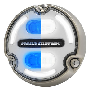 Hella Marine Apelo A2 Blue White Underwater Light - 3000 Lumens - Bronze Housing - White Lens w/Edge Light [016147-101] - BuoyMart.com  Underwater Lighting Hella Marine
