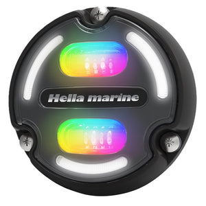 Hella Marine A2 RGB Underwater Light - 3000 Lumens - Black Housing - Charcoal Lens w/Edge Light [016148-001] - BuoyMart.com  Underwater Lighting Hella Marine