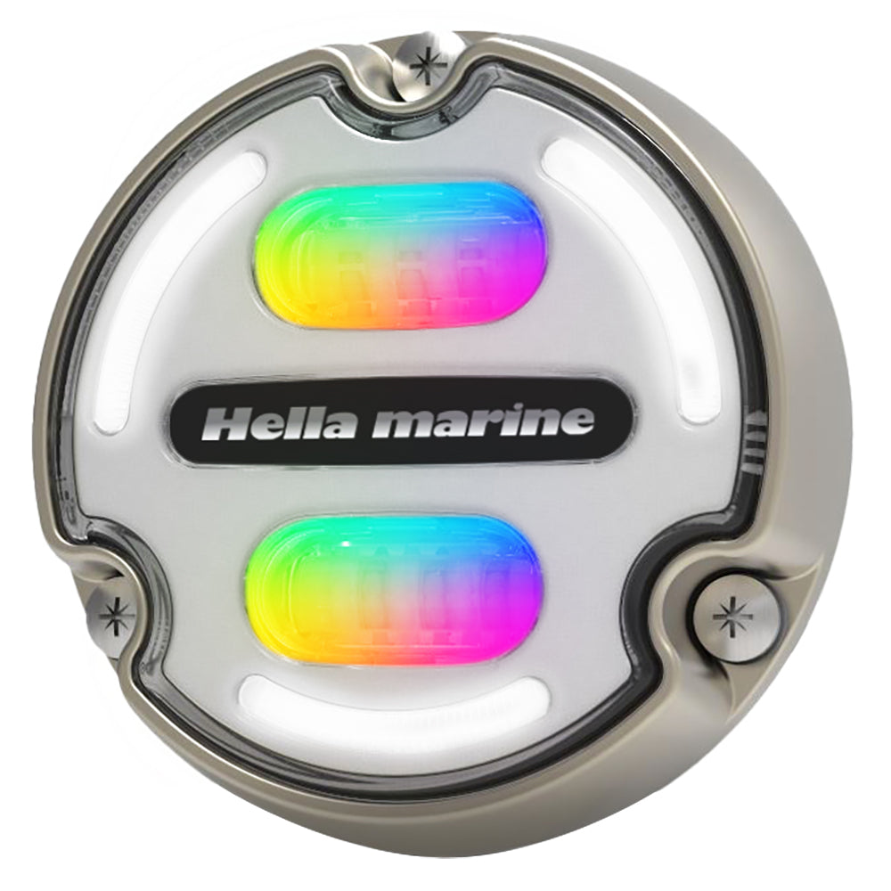 Hella Marine Apelo A2 RGB Underwater Light - 3000 Lumens - Bronze Housing - White Lens w/Edge Light [016148-101] - BuoyMart.com  Underwater Lighting Hella Marine