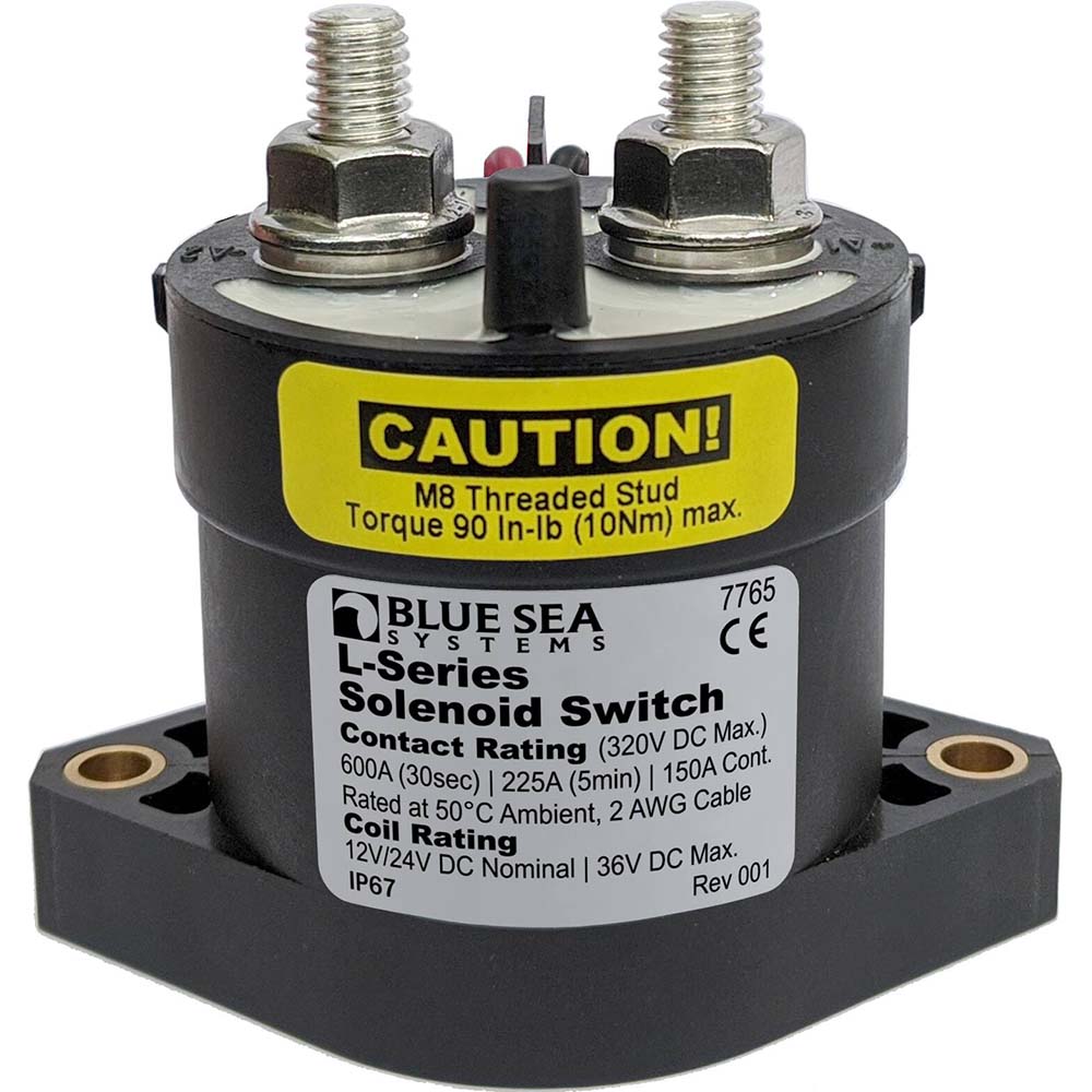 Blue Sea 7765 L-Series Solenoid Switch - 150A - 12/24V DC [7765] - BuoyMart.com  Battery Management Blue Sea Systems
