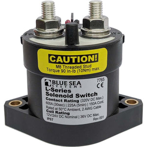 Blue Sea 7765 L-Series Solenoid Switch - 150A - 12/24V DC [7765] - BuoyMart.com  Battery Management Blue Sea Systems