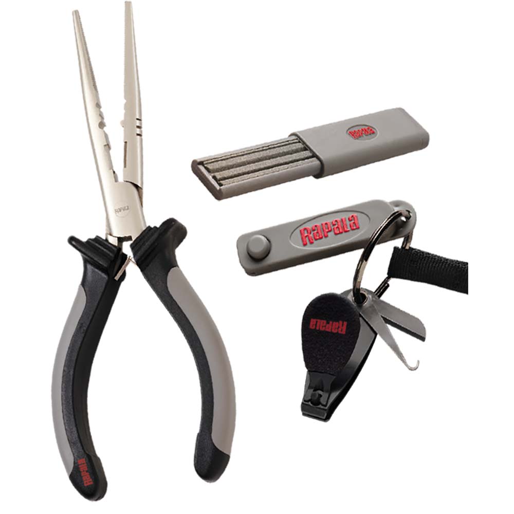 Rapala Combo Pack - Pliers, Clipper, Punch  Sharpener [RTC-6PCHS] - BuoyMart.com  Tools Rapala
