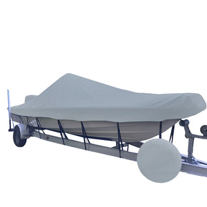 Carver Sun-DURA Narrow Series Styled-to-Fit Boat Cover f/23.5 V-Hull Center Console Shallow Draft Boats - Grey [71223NS-11] - BuoyMart.com  Winter Covers Carver by Covercraft