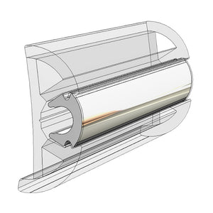TACO Flex Chrome Insert 15/16" x 17/32" - 100 [V12-9980CP100-1] - BuoyMart.com  Rub Rail TACO Marine