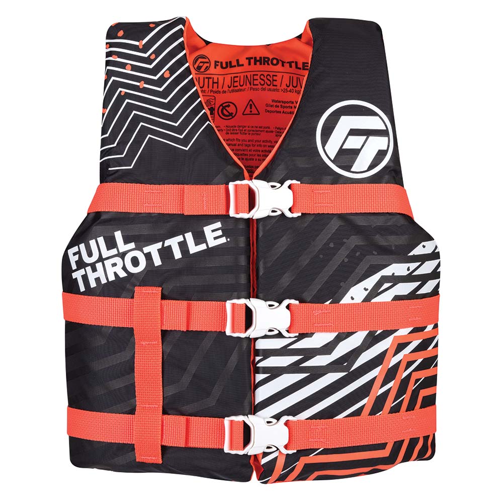 Full Throttle Youth Nylon Life Jacket - Pink/Black [112200-105-002-22] - BuoyMart.com  Life Vests Full Throttle