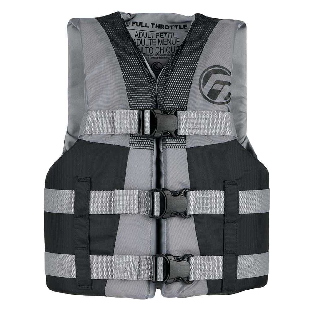 Full Throttle Teen Nylon Life Jacket - Grey/Black [112200-701-010-22] - BuoyMart.com  Life Vests Full Throttle