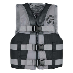 Full Throttle Teen Nylon Life Jacket - Grey/Black [112200-701-010-22] - BuoyMart.com  Life Vests Full Throttle