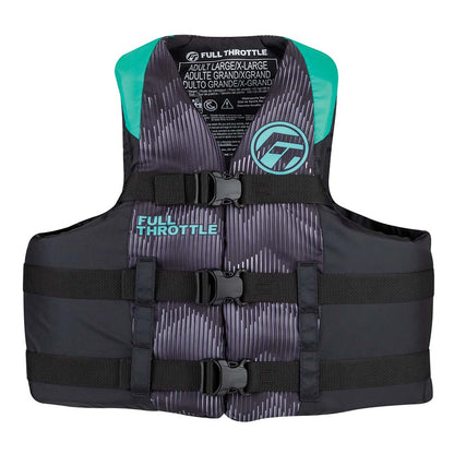 Full Throttle Adult Nylon Life Jacket - L/XL - Aqua/Black [112200-505-050-22] - BuoyMart.com  Life Vests Full Throttle