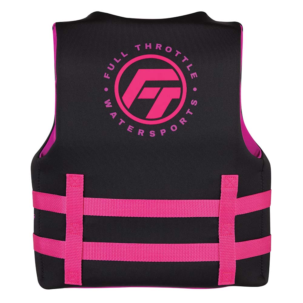 Full Throttle Youth Rapid-Dry Life Jacket - Pink/Black [142100-105-002-22] Full Throttle