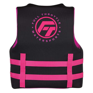 Full Throttle Youth Rapid-Dry Life Jacket - Pink/Black [142100-105-002-22] Full Throttle