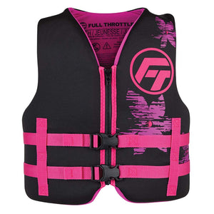 Full Throttle Youth Rapid-Dry Life Jacket - Pink/Black [142100-105-002-22] Full Throttle