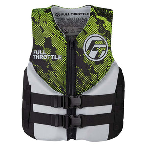 Full Throttle Junior Hinged Neoprene Life Jacket - Green [142400-400-009-22] - BuoyMart.com  Life Vests Full Throttle