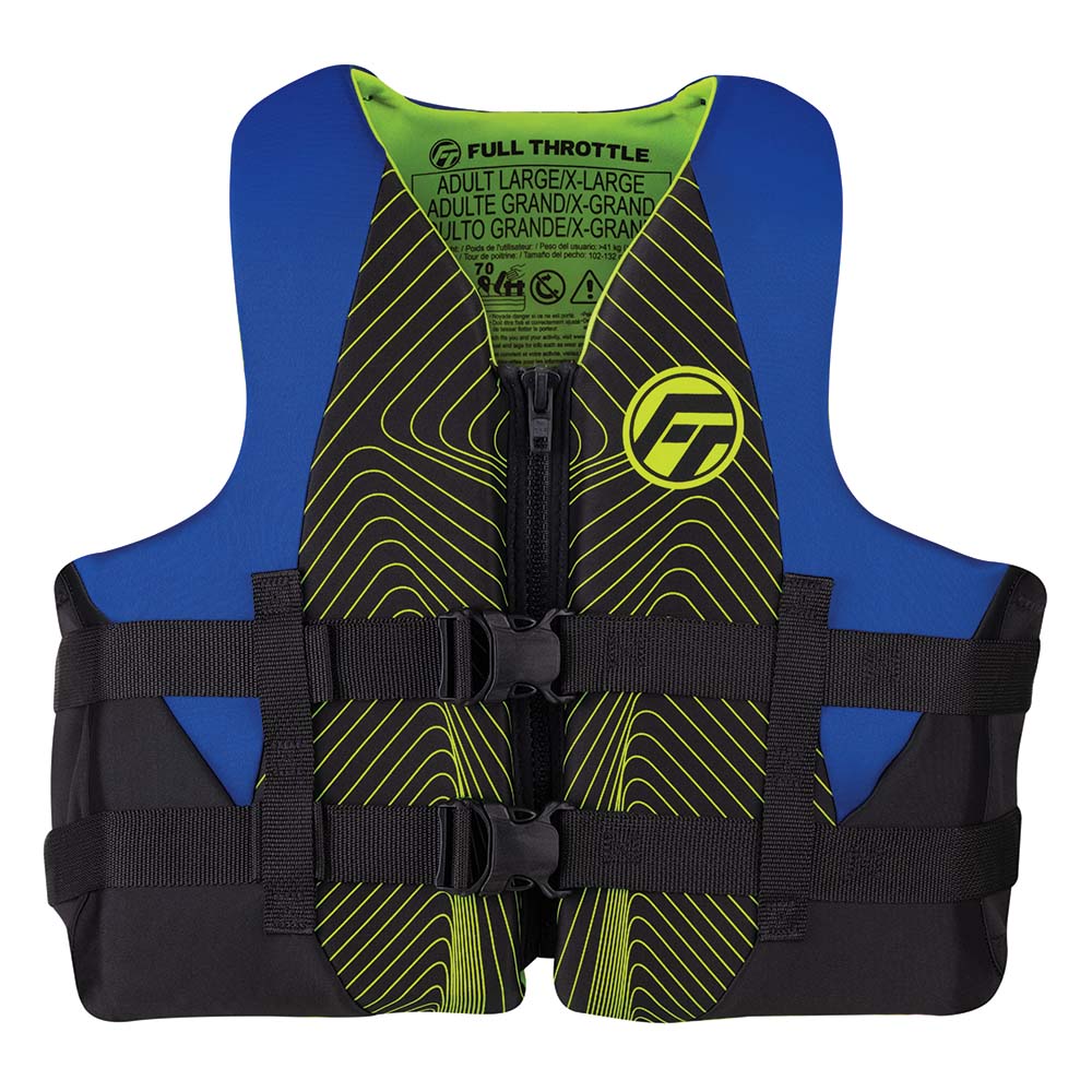 Full Throttle Adult Rapid-Dry Life Jacket - L/XL - Blue/Black [142100-500-050-22] - BuoyMart.com  Life Vests Full Throttle