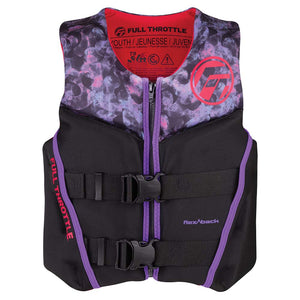 Full Throttle Youth Rapid-Dry Flex-Back Life Jacket - Pink/Black [142500-105-002-22] - BuoyMart.com  Life Vests Full Throttle