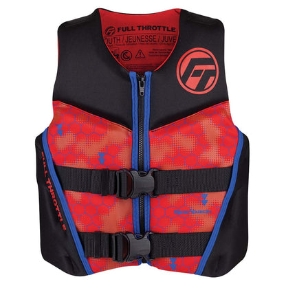 Full Throttle Youth Rapid-Dry Flex-Back Life Jacket - Red/Black [142500-100-002-22] - BuoyMart.com  Life Vests Full Throttle