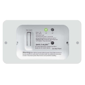 Safe-T-Alert 85 Series Carbon Monoxide Propane Gas Alarm - 12V - White [85-741-WT] - BuoyMart.com  Fume Detectors Safe-T-Alert