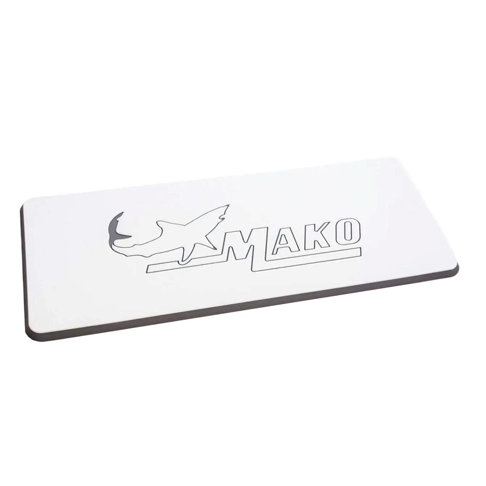 SeaDek Mako Logo Helm Pad - White/Storm Grey Embossed [39638-80375] - BuoyMart.com  Deck / Galley SeaDek