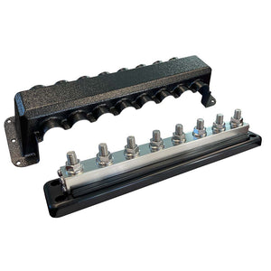 Victron Busbar 600A 8P  Cover 8X 3/8" Plus 8X M8 Terminals [VBB160080010] - BuoyMart.com  Busbars, Connectors & Insulators Victron Energy