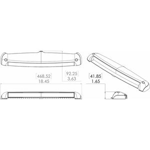 Lumitec Razor Light Bar - Flood - Black Housing - Flush Mount [101588] - BuoyMart.com  Light Bars Lumitec