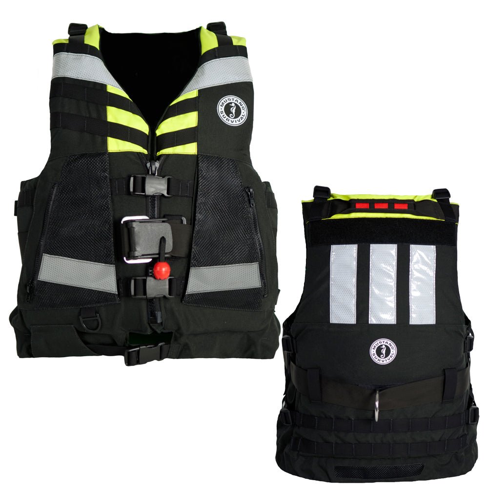 Mustang Swift Water Rescue Vest - Fluorescent Yellow/Green/Black - Universal [MRV15002-251-0-206] - BuoyMart.com  Personal Flotation Devices Mustang Survival