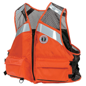 Mustang Industrial Mesh Vest - Orange - Large/XL [MV1254T1-2-L/XL-216] - BuoyMart.com  Personal Flotation Devices Mustang Survival