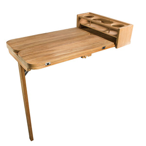 Whitecap Cockpit Table w/Folding Leaves  4 Cupholders - Teak [61392C] - BuoyMart.com  Teak Whitecap