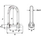 Wichard Self-Locking Long D Shackle - Diameter 6mm - 1/4" [01213] - BuoyMart.com  Shackles/Rings/Pins Wichard Marine