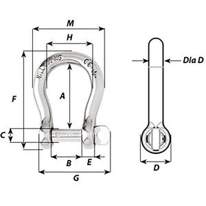 Wichard Self-Locking Bow Shackle - Diameter 5mm - 3/16" [01242] - BuoyMart.com  Shackles/Rings/Pins Wichard Marine