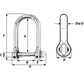 Wichard Self-Locking Large Shackle - Diameter 5mm - 3/16" [01262] - BuoyMart.com  Shackles/Rings/Pins Wichard Marine