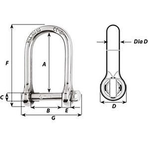 Wichard Self-Locking Large Shackle - Diameter 5mm - 3/16" [01262] - BuoyMart.com  Shackles/Rings/Pins Wichard Marine