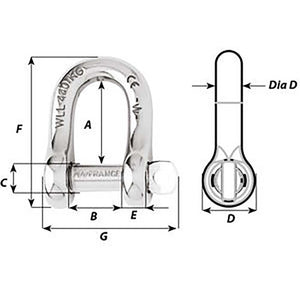 Wichard Captive Pin D Shackle - Diameter 10mm - 13/32" [01405] - BuoyMart.com  Shackles/Rings/Pins Wichard Marine