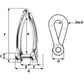 Wichard Captive Pin Twisted Shackle - Diameter 8mm - 5/16" [01424] - BuoyMart.com  Shackles/Rings/Pins Wichard Marine