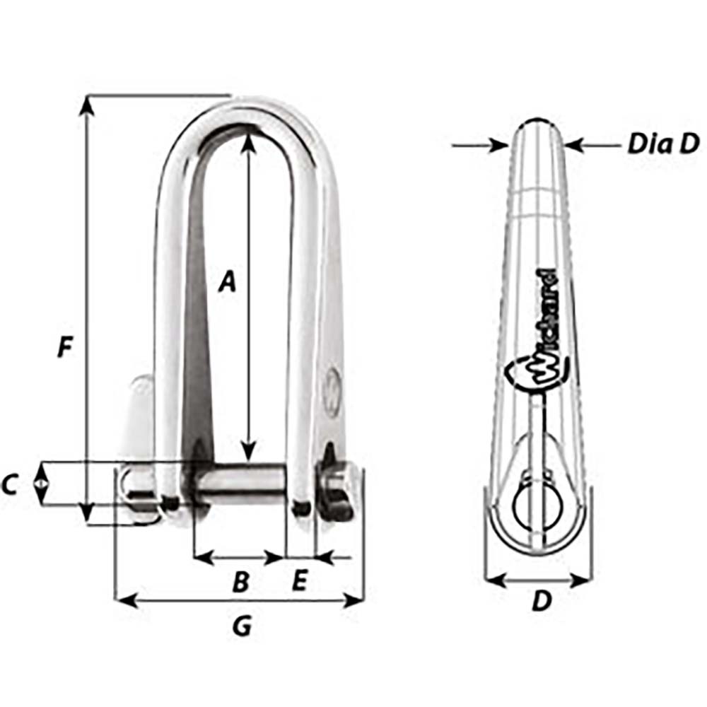 Wichard Key Pin Shackle - Diameter 6mm - 1/4" [01433] - BuoyMart.com  Shackles/Rings/Pins Wichard Marine