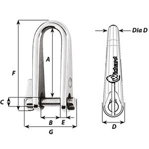 Wichard Key Pin Shackle - Diameter 6mm - 1/4" [01433] - BuoyMart.com  Shackles/Rings/Pins Wichard Marine