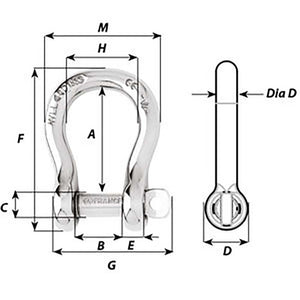Wichard Captive Pin Bow Shackle - Diameter 8mm - 5/16" [01444] - BuoyMart.com  Shackles/Rings/Pins Wichard Marine