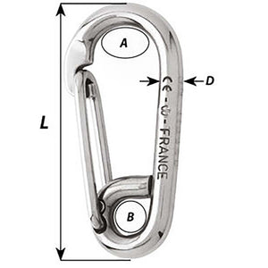 Wichard Symmetric Carbine Hook - Length 100mm - 13/32" [02316] - BuoyMart.com  Hardware Wichard Marine