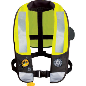 Mustang HIT High Visibility Inflatable PFD - Fluorescent Yellow/Green - Automatic/Manual [MD3183T3-239-0-202] - BuoyMart.com  Personal Flotation Devices Mustang Survival