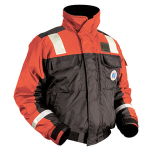 Mustang Classic Flotation Bomber Jacket w/Reflective Tape - Orange/Black - Medium [MJ6214T1-33-M-206] - BuoyMart.com  Flotation Coats/Pants Mustang Survival