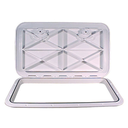 Beckson 14" x 24" Flush Hatch White - ASA Material - Acrylonitrile Styrene Acrylate [HT1424AW] - BuoyMart.com  Hatches Beckson Marine