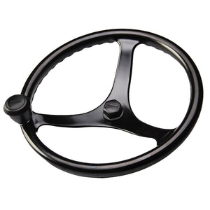 Edson Power Wheel Black w/Black Nut  Black Knob - 14.5" [1710BL-14B-KIT] Edson Marine