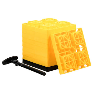 Camco FasTen Leveling Blocks w/T-Handle - 2x2 - Yellow *10-Pack [44512] - BuoyMart.com  Hitches & Accessories Camco