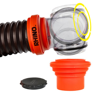 Camco RhinoFLEX 15 Sewer Hose Kit w/4 In 1 Elbow Caps [39761] - BuoyMart.com  Sanitation Camco